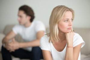 Sad woman considering divorce